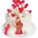 Торт с шарами для девочки 14 лет №2101
