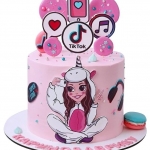 Торт Тик Ток Девочка-единорог №2053
