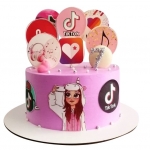 Торт Тик Ток с девочкой и телефоном №2075