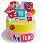 Торт Ютуб на 10 лет №2572