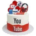 Торт Ютуб на 8 лет №2637