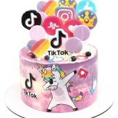 Торт с единорогом в стиле ТикТок №1914