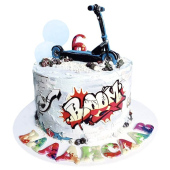 Торт с самокатом на 6 лет №2799