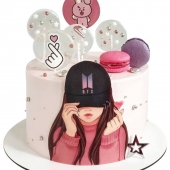 Торт в стиле BTS для девочки №2058