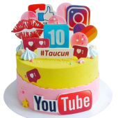 Торт Ютуб на 10 лет №2572