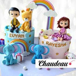 Торт праздничный для двух малышей TPDM013114 фото и оформление торта