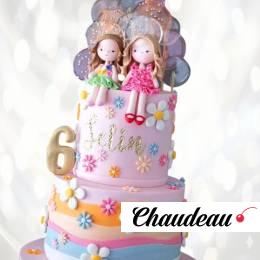 Детское угощение на двоих детей DUDD013119 фото и оформление торта