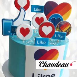 Синий торт LIKEE STL0013129 фото и оформление торта