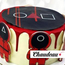 Торт Squid Game с надзирателями TSGN013136 фото и оформление торта