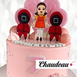 Торт Squid Game на семь лет TSGS013140 фото и оформление торта