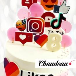 Торт LIKES и TikTok TLT0013143 фото и оформление торта