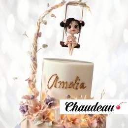 Торт с великом и мотыльками TVM0013151 фото и оформление торта