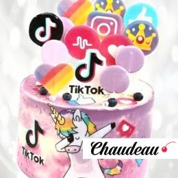 ТikTok торт с единорожкой TTE0013154 фото и оформление торта