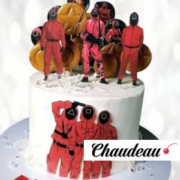 Торт Игра в кальмара на 9 лет TIK90013155 фото и оформление торта