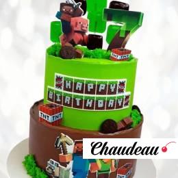 Minecraft торт в два яруса MTDY013187 фото и оформление торта