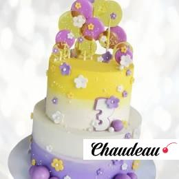 Двухэтажный торт на трехлетие DTT0013188 фото и оформление торта