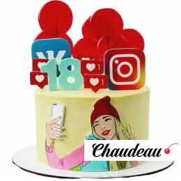 Торт Инстаграм на 18 лет №2567
