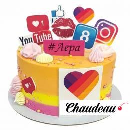 Торт Лайки на 8 лет №1807