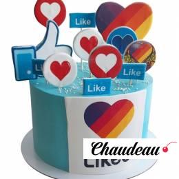 Торт Likee синий №1746