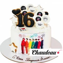 Торт с BTS на 16 лет №2175