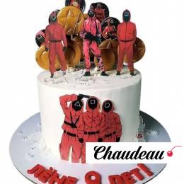 Торт с Игрой в кальмара на 9 лет №2341 Торт с Игрой в кальмара на 9 лет №2341