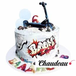 Торт с самокатом на 6 лет №2799