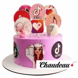Торт Тик Ток с девочкой и телефоном №2075
