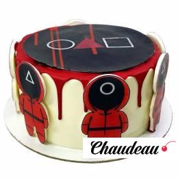 Торт в стиле Игра кальмара с надзирателями №2317 Торт в стиле Игра кальмара с надзирателями №2317