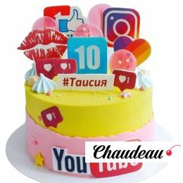 Торт Ютуб на 10 лет №2572