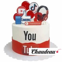 Торт Ютуб на 8 лет №2637