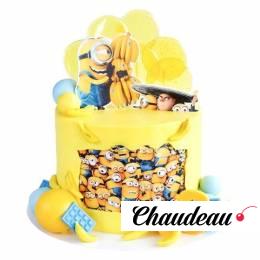 Желтый торт с Миньонами №2833 Желтый торт с Миньонами №2833