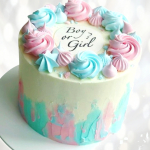 Торт Гендер-пати (Мальчик или Девочка) TGID013203 фото и оформление торта