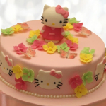 Торт Хелло Китти с бусинами под жемчуг THKB013211 фото и оформление торта