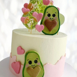 Торт в виде спелого авокадо TVSA013220 фото и оформление торта