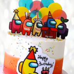 Торт Амонг Ас с леденцами из изомальта TAAL0013236 фото и оформление торта