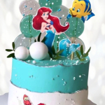 Русалочка Ариэль и Флаундер торт RAFT013245 фото и оформление торта