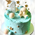 Торт Бирюзовый на первый год TBPG013259 фото и оформление торта