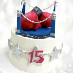 Подарок боксеру на 15 лет (торт) PB1L013263 фото и оформление торта