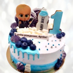 Первый день рождения с Боссом Молокососом PDRB013267 фото и оформление торта