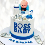 Торт Босс Молокосос с данными о рождении TBMD013270 фото и оформление торта