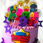 Именной торт Brawl Stars с возрастом ITBS013271 фото и оформление торта