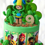 Зеленый торт Brawl Stars ZTBS013273 фото и оформление торта