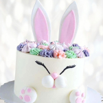 Торт в виде головы кролика TVGK013290 фото и оформление торта