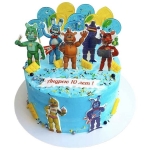 Торт Аниматроники голубой №2609