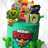 Торт Амбер Бравл Старс TABS013272 фото и оформление торта