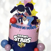 Бравл Старс торт на семь лет BSTS013276 фото и оформление торта