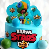 Торт Brawl Stars на 8 лет TBS80013277 фото и оформление торта