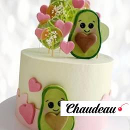 Торт в виде спелого авокадо TVSA013220 фото и оформление торта