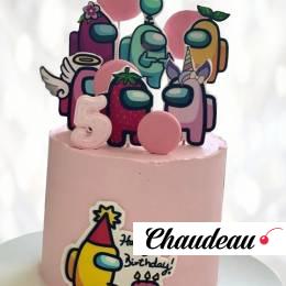 Торт с космонавтами Among Us на 5 лет TKAU013232 фото и оформление торта