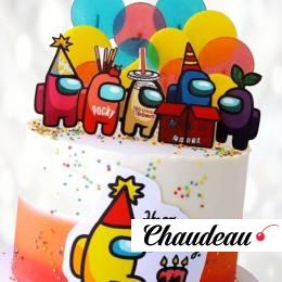 Торт Амонг Ас с леденцами из изомальта TAAL0013236 фото и оформление торта